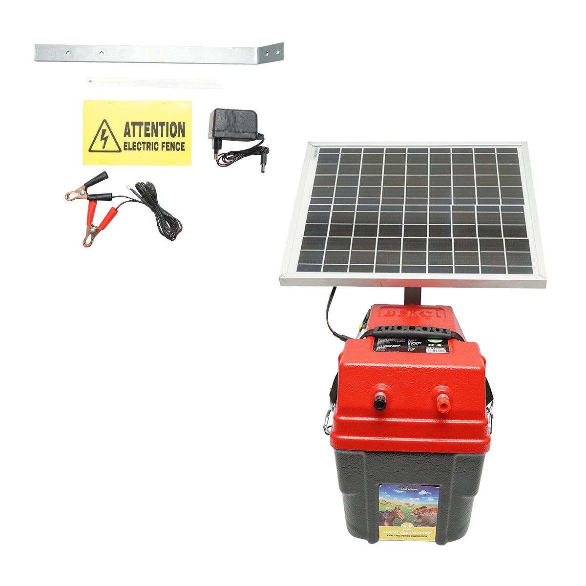 Pulse generator device 6.9 Joules 12-220V with 12V battery, 14A and 20W solar panel